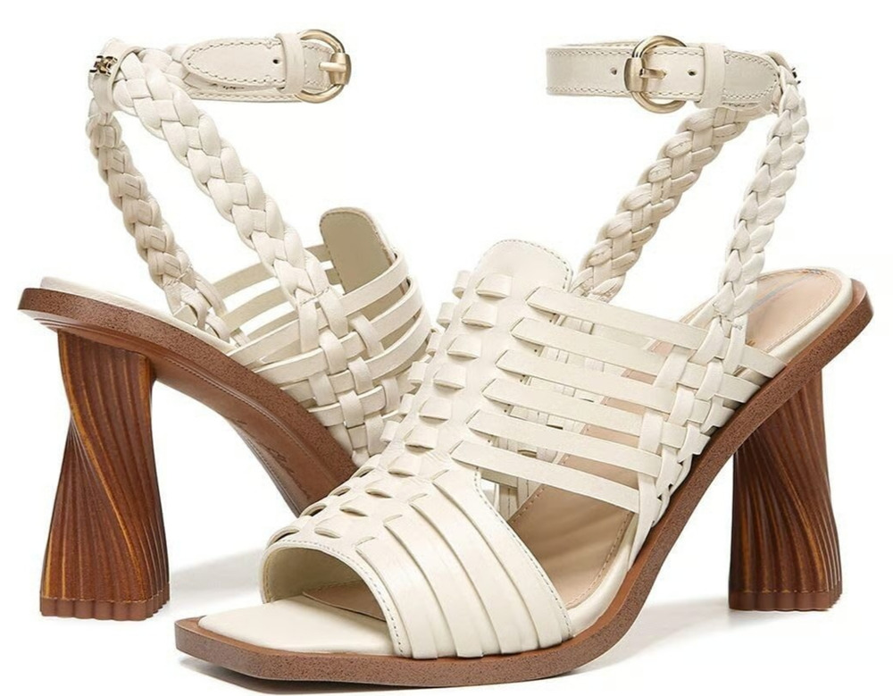 Sam Edelman Holland  Women’s Heels Pumps Ivory Leather Size 8.5 M